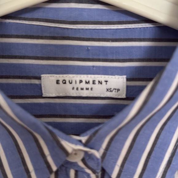 Blue Striped Button Down  size XS - Picture 5 of 6